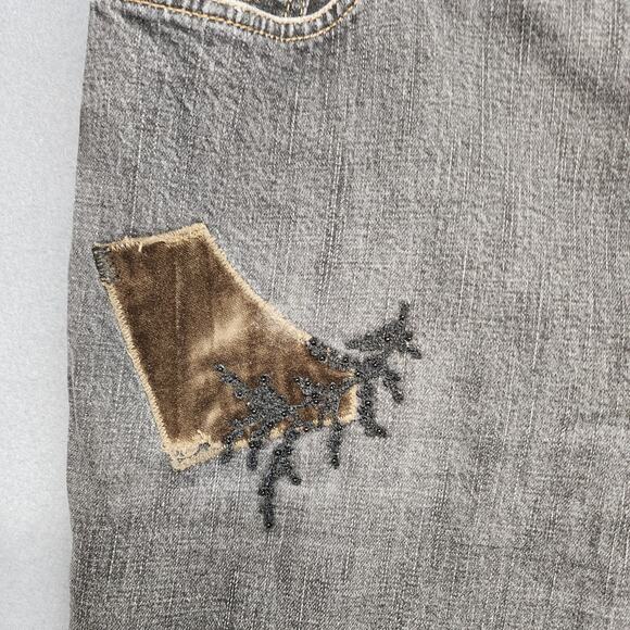 Vintage Ralph Lauren Jeans 16 W Black Embellished Cotton Blend Stretch Hong Kong - Picture 13 of 16